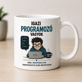 „Igazi programozó vagyok” bögre ajándék