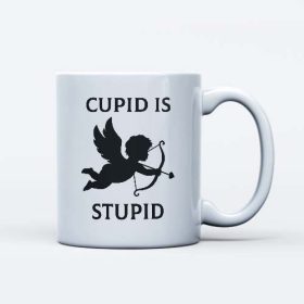 "Cupid is stupid" poénos felíratú bögre