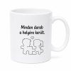 Minden darab a helyére került. Romantikus lánykérő bögre