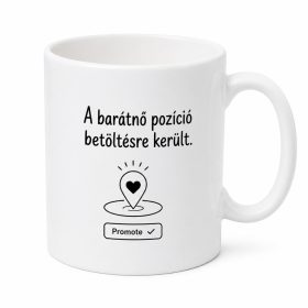   A barátnő pozíció betöltésre került. Leszel a feleségem? vicces bögre