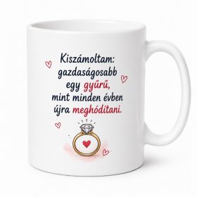  Kiszámoltam: gazdaságosabb egy gyűrű, mint minden évben meghódítani.