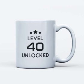   Level 40 unlocked születésnapra ajándék bögre 40 éveseknek