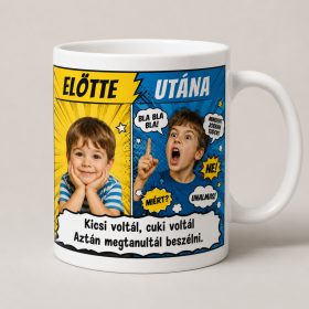 Öcs előtte és utána bögre
