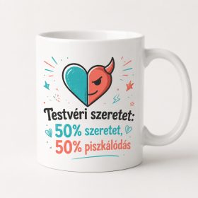 Testvéri szeretet 50–50 bögre