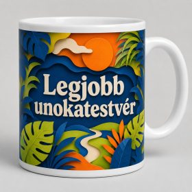 Legjobb unokatestvér – trópusi mintás bögre