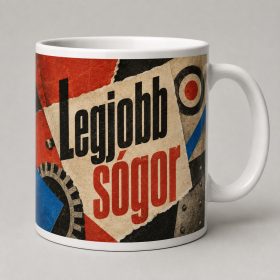 Legjobb sógor – geometrikus retro bögre