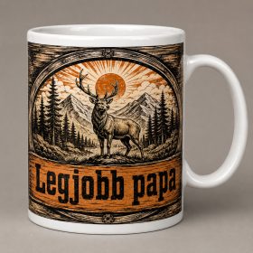Legjobb papa – erdei szarvasos bögre