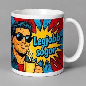 Legjobb sógor – képregényes pop-art bögre