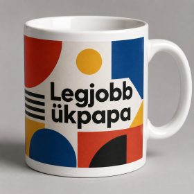 Legjobb ükpapa – modern geometrikus bögre