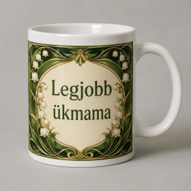 Legjobb ükmama – gyöngyvirágos art nouveau bögre