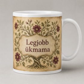 Legjobb ükmama – családfás vintage bögre