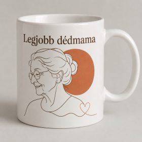Legjobb dédmama – minimalista portrés bögre