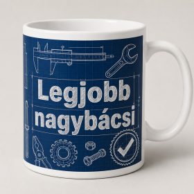 Legjobb nagybácsi – műszaki tervrajzos bögre