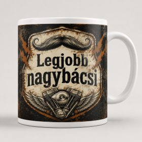 Legjobb nagybácsi – steampunk bajuszos bögre
