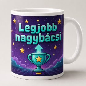 Legjobb nagybácsi – retró gamer trófeás bögre