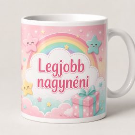 Legjobb nagynéni – szivárványos ajándékos bögre