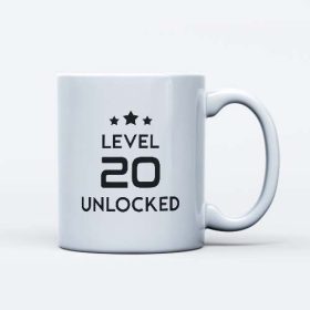 Level 20 unlocked születésnapi bögre 20 éveseknek