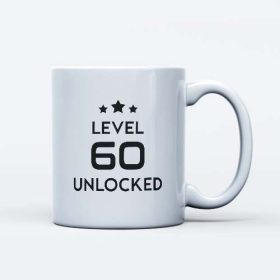 Level 60 unlocked szülinapi ajándék bögre 60 éveseknek
