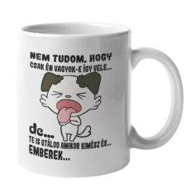 Kimész az utcára és emberek humoros bögre