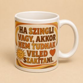   Ha szingli vagy, nem tudnak veled szakítani – retró bögre