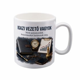 „Igazi vezető vagyok” bögre ajándék