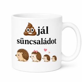 Szarjál süncsaládot vicces tahó bögre