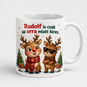 Rudolf csak az orra miatt híres rénszarvasos bögre