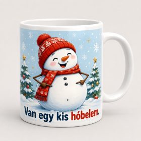Van egy kis hóbelem vicces hóemberes bögre