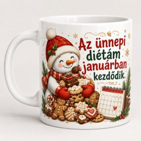Az ünnepi diétám januárban kezdődik bögre