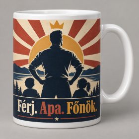 Férj Apa Főnök retro családi bögre