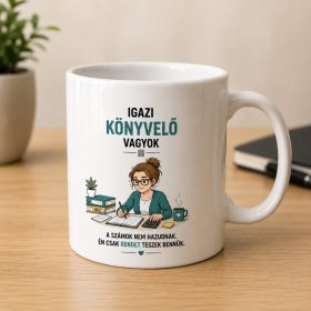 „Igazi könyvelő vagyok” bögre ajándék