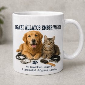 „Igazi állatos ember vagyok” bögre ajándék