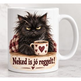   Neked is jó reggelt morcos fekete macska születésnapi ajándék férfiaknak
