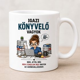 „Igazi könyvelő vagyok” bögre ajándék