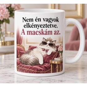   Elkényeztetett luxuscica bögre – születésnapra macskaimádóknak