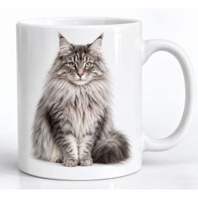 Ezüst Maine Coon cica ajándékba macskarajongóknak