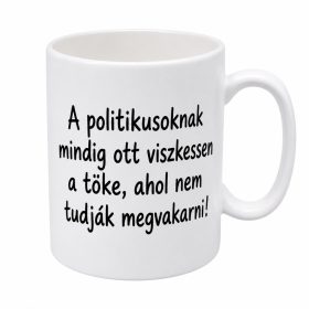   A politikusoknak mindig ott viszkessen a töke, ahol nem tudják megvakarni! Bögre