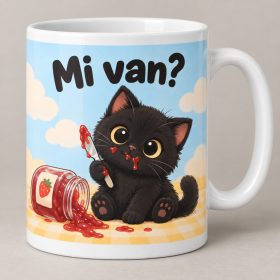   Mi van lekváros fekete kiscica karácsonyi ajándék macskaimádóknak