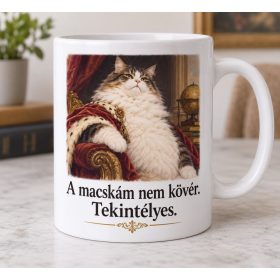  Tekintélyes kövér cica bögre – születésnapra macskásoknak