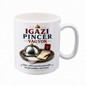 „Igazi pincér vagyok” bögre ajándék